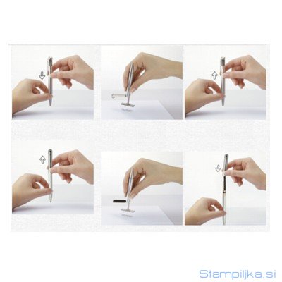 preprosta uporaba svinčnika in štampiljke